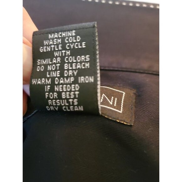 Cezani Mens Silk Button-Up Shirt With Contrast Stitching Size L Black - Picture 4 of 6